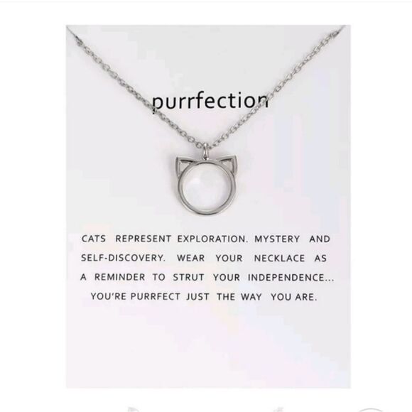 None Jewelry - NWT Purrfection Cat Necklace